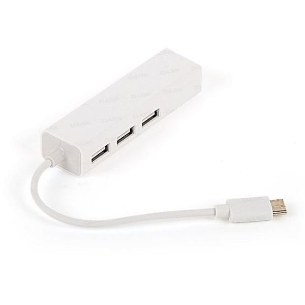 DK-AC-U31X23L USB3.1 Type-C - 3xUSB2.0 HUB+ 10/100 Ethernet Dönüştürücü