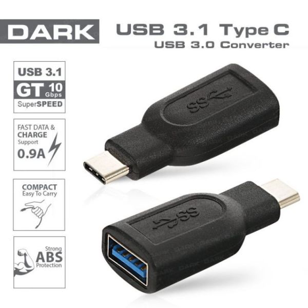 DK-AC-U31X30 USB 3.1 Type-C - USB 3.0 Type-A Dönüştürücü
