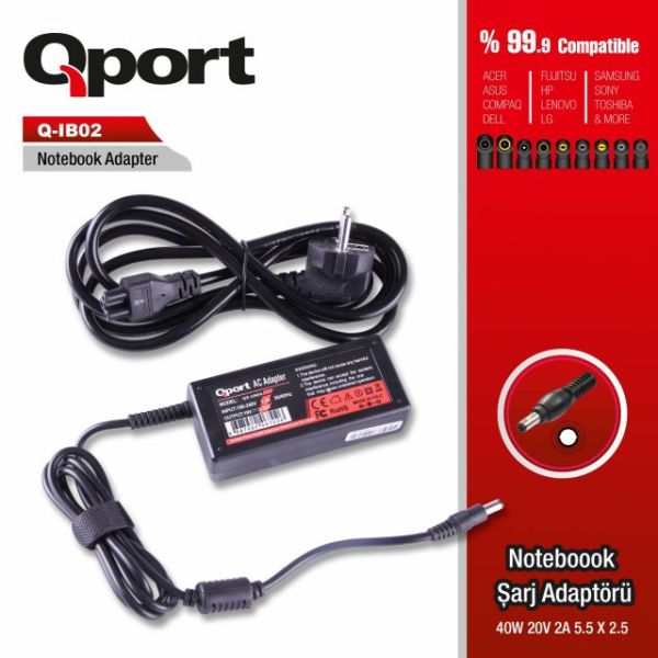 QS-IB02 IBM LENOVO-40W 20V 2A 5.5x2.5 IBM Lenova Notebook Standart