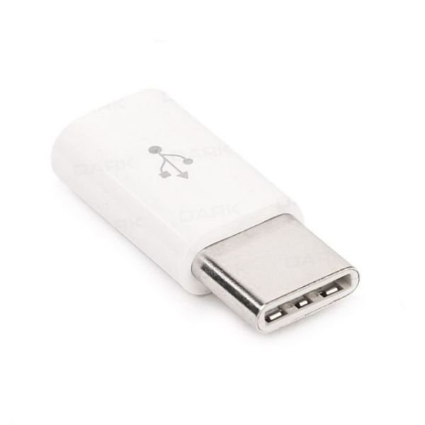 DK-AC-U31XMICROW USB 3.1 Type C Erkek - Micro USB 2.0 Dişi Beyaz Dönüştürücü