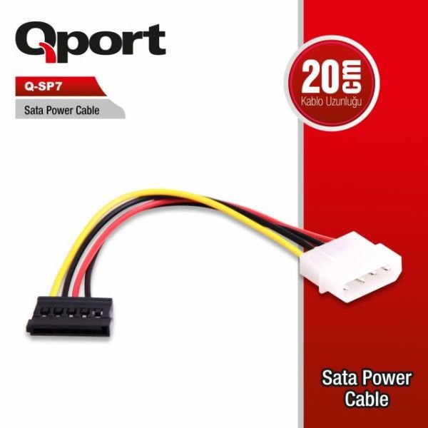 Q-SP7 Sata Power Kasa İçi Güç Kablosu