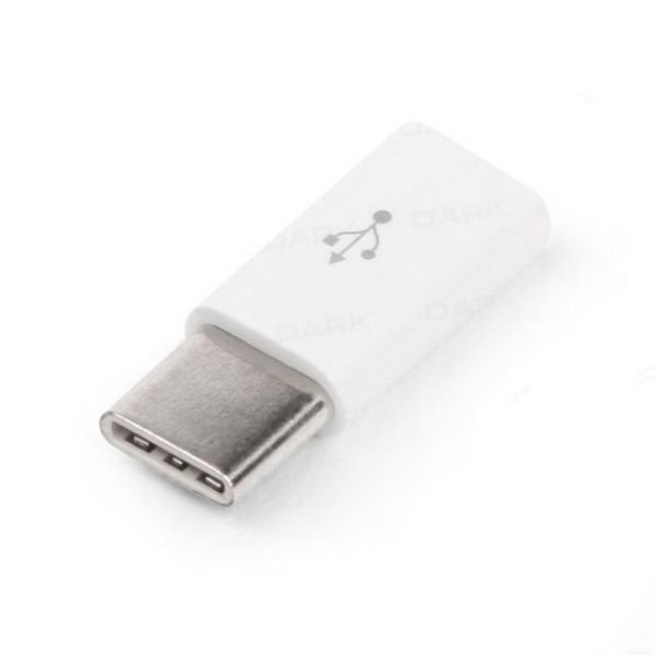 DK-AC-U31XMICROW USB 3.1 Type C Erkek - Micro USB 2.0 Dişi Beyaz Dönüştürücü