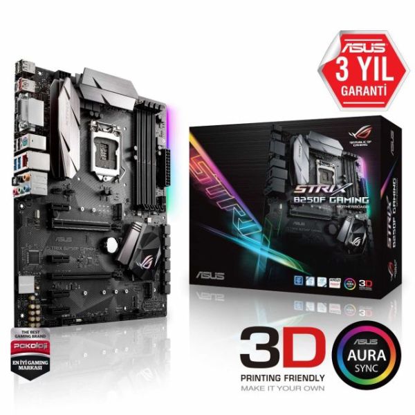 STRIX-B250F-GAMING INTEL B250 1151 DDR4 2400MHZ GAMING USB3.1 M.2 AURA RGB ANAKART