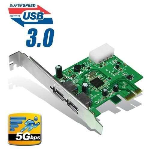 DK-AC-U3P U3P Çift USB 3.0 Portlu PCI Express x1 Kart