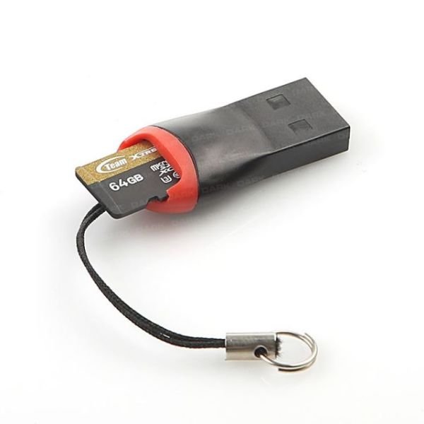 DK-AC-UCR201 USB 2.0 Micro SD Siyah Mini Kart Okuyucu, Siyah