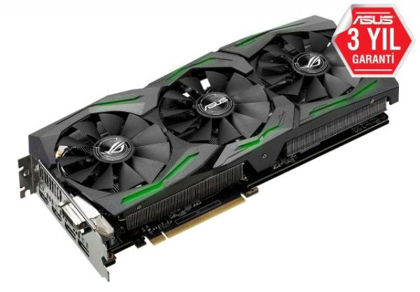 STRIX-GTX1080-A8G GTX1080 8GB 256B GDDR5X DVID/HDMI/DP Nvidia Gaming Ekran Kartı