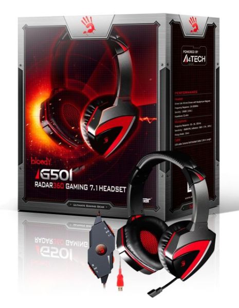 G501 Radar360 7.1 Surround Mikrofonlu USB Kulak Üstü Gaming Kulaklık