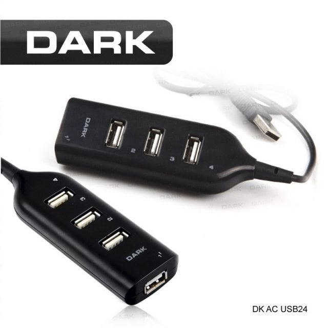 DK-AC-USB24 USB2.0, 4 Port Black Hub Çoklayıcı