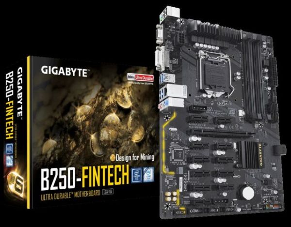 GA-B250-FINTECH Intel B250 1151 DDR4 2400MHz DVI Anakart