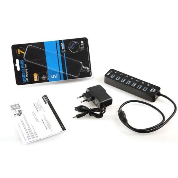 DK-AC-USB371 7 PORT USB3.0 +1 PORT 2A ADAPTÖRLÜ USB HUB