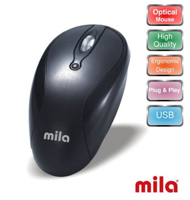 M522 Mila 2+1 Tus USB Siyah Mouse