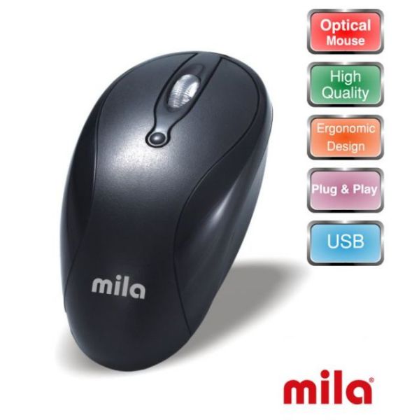 M522 Mila 2+1 Tus USB Siyah Mouse