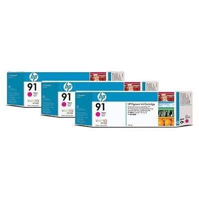 C9484A No 91 3'Lü Paket Kırmızı Kartuş 775Ml
