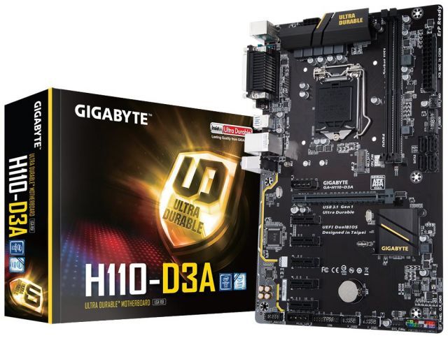 GA-H110-D3A Intel H110 1151 DDR4 2400MHz VGA Anakart