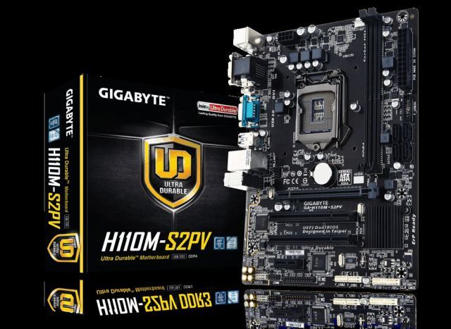 GA-H110M-S2PV Intel H110 1151 DDR4 2133MHz DVI-D/D-Sub Anakart