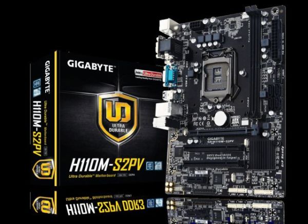 GA-H110M-S2PV Intel H110 1151 DDR4 2133MHz DVI-D/D-Sub Anakart