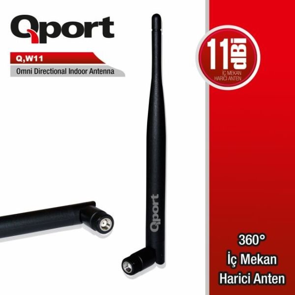 Q-W11 2.4GHz 11dBi İç Mekan Yönsüz Anten
