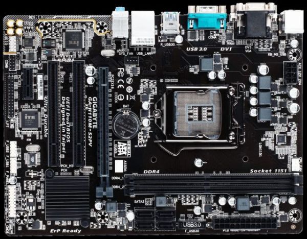 GA-H110M-S2PV Intel H110 1151 DDR4 2133MHz DVI-D/D-Sub Anakart