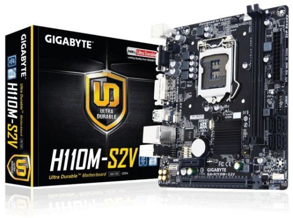 GA-H110M-S2V Intel H110 1151 DDR4 2133MHz VGA/DVI Anakart