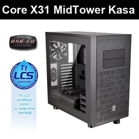 CA-1E9-00M1WN-00 Core X31 Pencereli USB3.0 Siyah Kasa