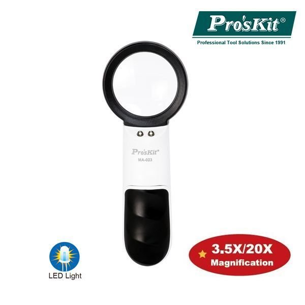 MA-023 3.5X/20X LED Lambalı Büyüteç