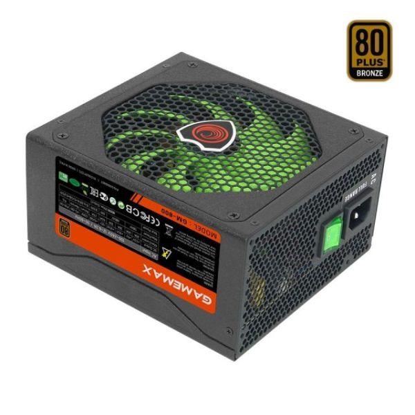 GAMEMAX800W 800W KUTULU 80+BRONZE 14CM FAN 7XSATA POWER SUPPLY
