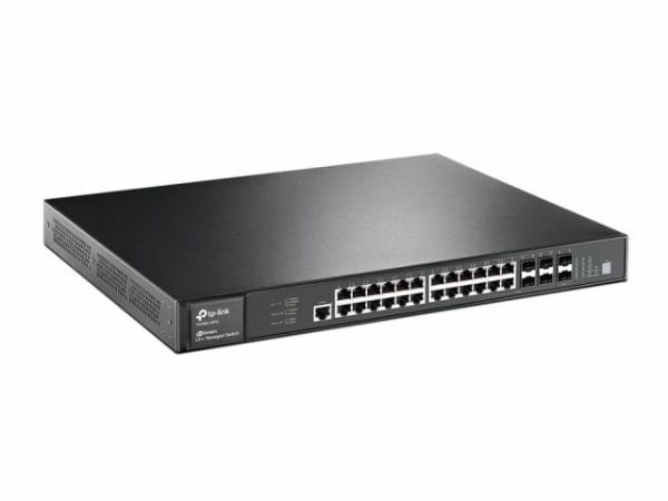 T3700G-28TQ 24 Port 10/100/1000Mbps 4 SFP 10G Jetstream Yönetilebilir Switch