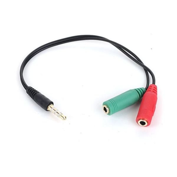 DK-CBAUC01 2x3.5Mm Stereo Dişi - 4pin 3.5Mm Stereo Erkek Kablo
