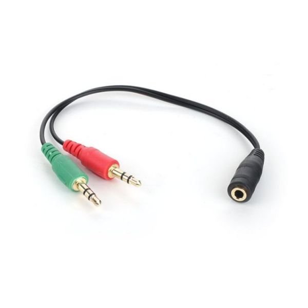DK-CB-AUC02 4pin 3.5Mm Stereo Dişi -2x3.5Mm Stereo Erkek