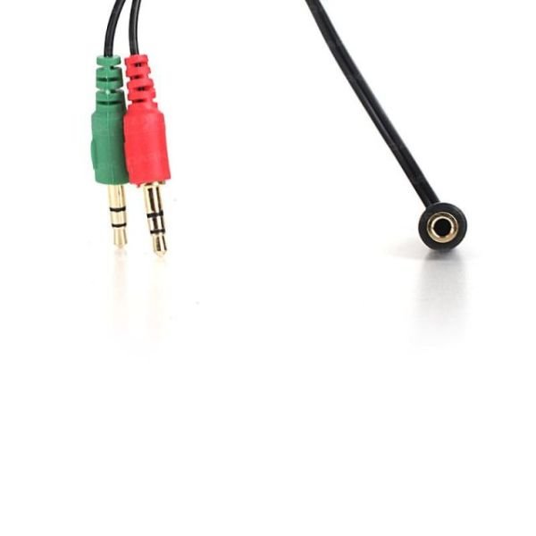DK-CB-AUC02 4pin 3.5Mm Stereo Dişi -2x3.5Mm Stereo Erkek
