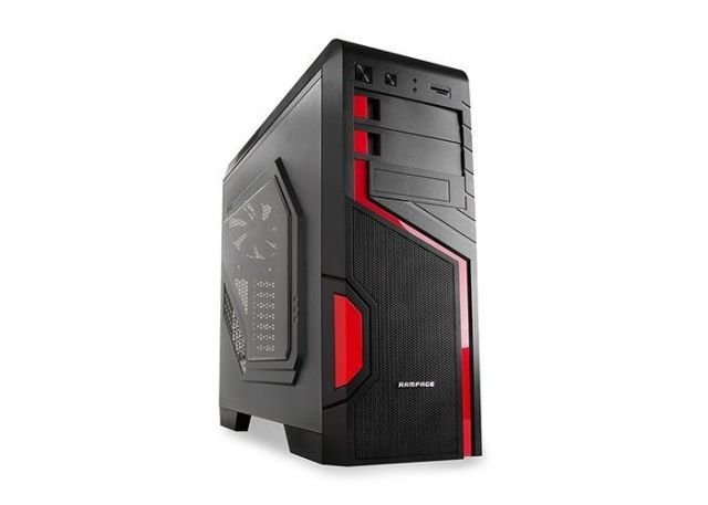 RAMPAGE77 Pencereli Midi Tower Siyah Renkli Powersız Kasa