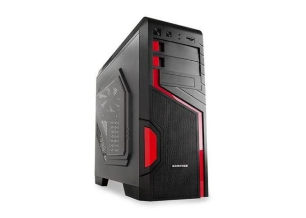 RAMPAGE77 Pencereli Midi Tower Siyah Renkli Powersız Kasa