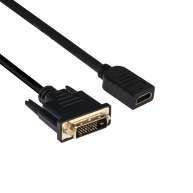 CAC-1211 DVI HDMI 1.4 M/F 2M / 6.56ft Çift Yönlü Çevirici Kablo