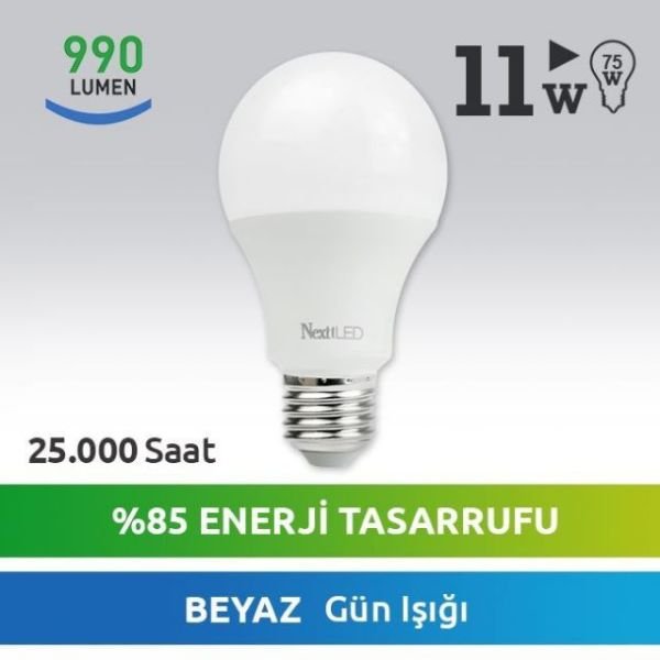 YE-E27AL-11WB 11W E27 Beyaz Led Ampul