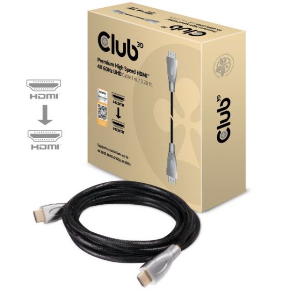 CAC-1311 Premium Yüksek Hızlı HDMI 2.0 4K60Hz UHD Kablo 1m / 3,28ft