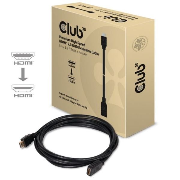 CAC-1321 3M HDMI 2.0 UHD Erkek-Dişi Çevirici Kablo