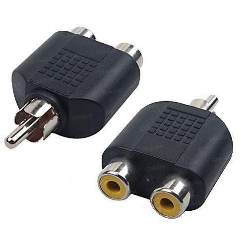 DK-CB-AURCAX2 3.5 RCA Erkek 2x RCA Dişi Çevirici