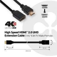 CAC-1321 3M HDMI 2.0 UHD Erkek-Dişi Çevirici Kablo