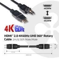 CAC-1360 2M/6.56ft HDMI 2.0 4K 60Hz UHD 360° Döner HDMI Görüntü Kablosu
