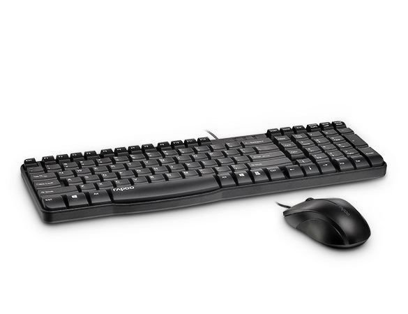 18040 N1850 Kablolu Optik Siyah Klavye,Mouse Combo TR Set