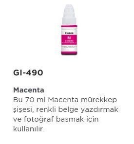 GI-490M Kırmızı Tank Kartuş 7.000 Sayfa