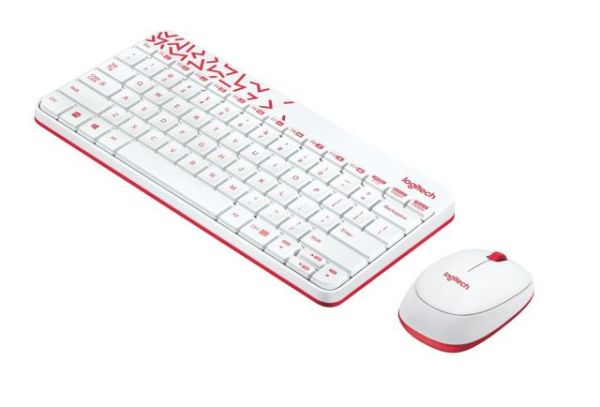 920-008214 MK240 Kablosuz Q TR Beyaz Klavye,Mouse Set