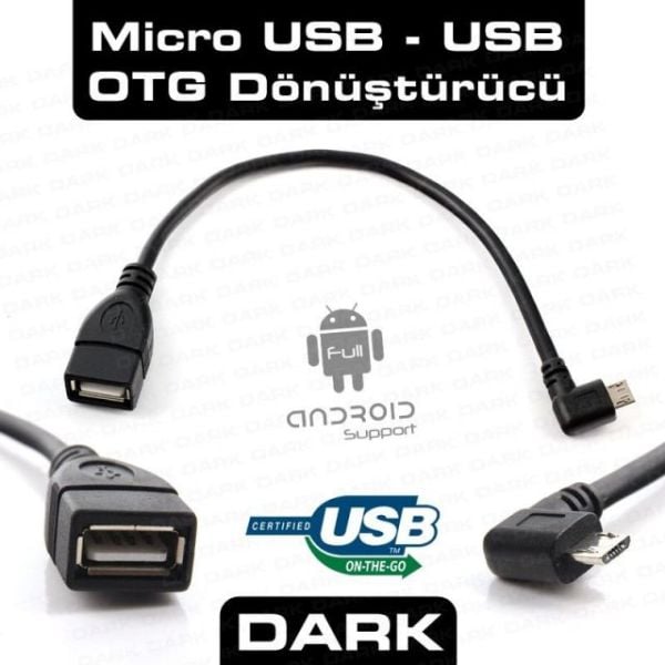 DK-CB-MICROTG2 Tablet/Telefon Uyumlu Micro USB 2.0 OTG Kablosu