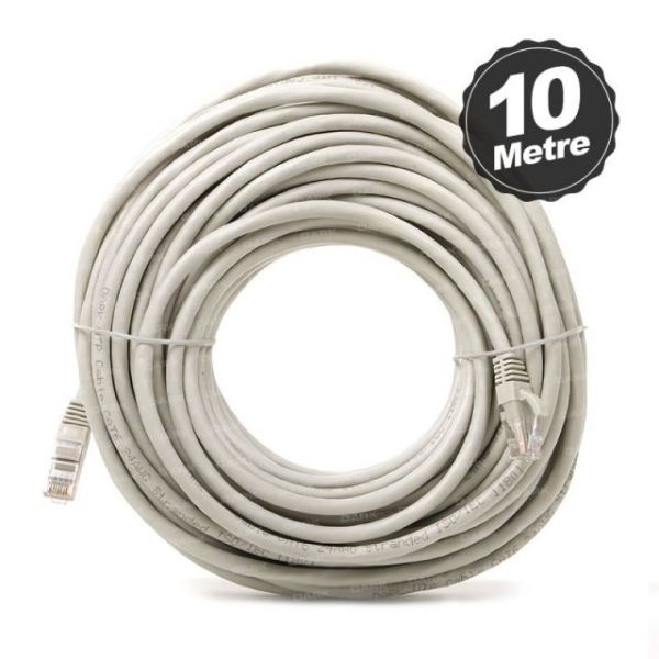 DK-CB-NT6U1000G CAT6 10M UTP Awg 24/7 Bakır Gri Patch Network Kablosu