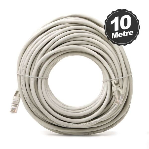 DK-CB-NT6U1000G CAT6 10M UTP Awg 24/7 Bakır Gri Patch Network Kablosu
