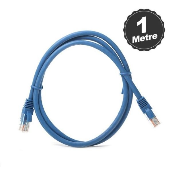 DK-CB-NT6U100BU CAT6 1M UTP Awg 24/7 Bakır Mavi Patch Network Kablosu