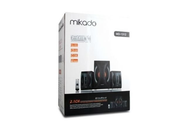 MD-1312 2+1 USB,SD,FM Destekli Multimedia Siyah Hoparlör