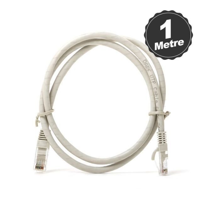 DK-CB-NT6U100G CAT6 1M UTP Awg 24/7 Bakır Gri Patch Network Kablosu