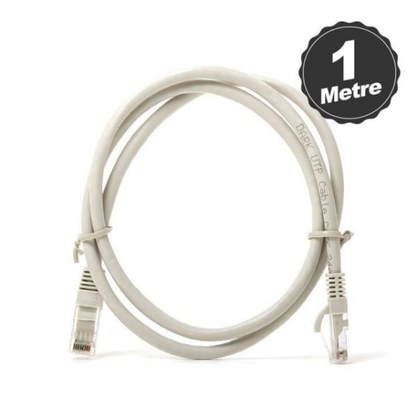DK-CB-NT6U100G CAT6 1M UTP Awg 24/7 Bakır Gri Patch Network Kablosu