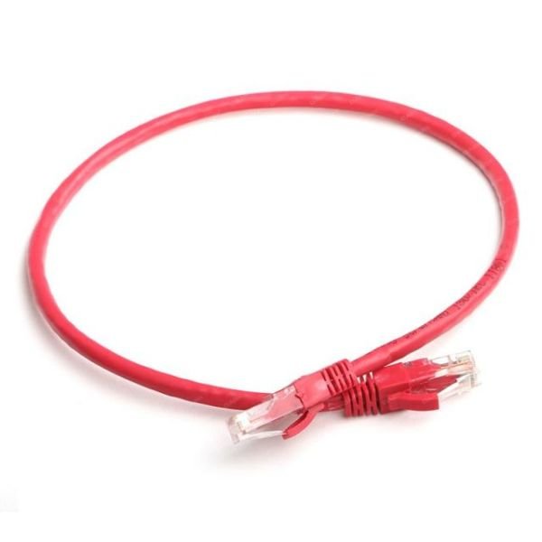 DK-CB-NT6U100R CAT6 1M UTP Awg 24/7 Bakır Kırmızı Patch Network Kablosu